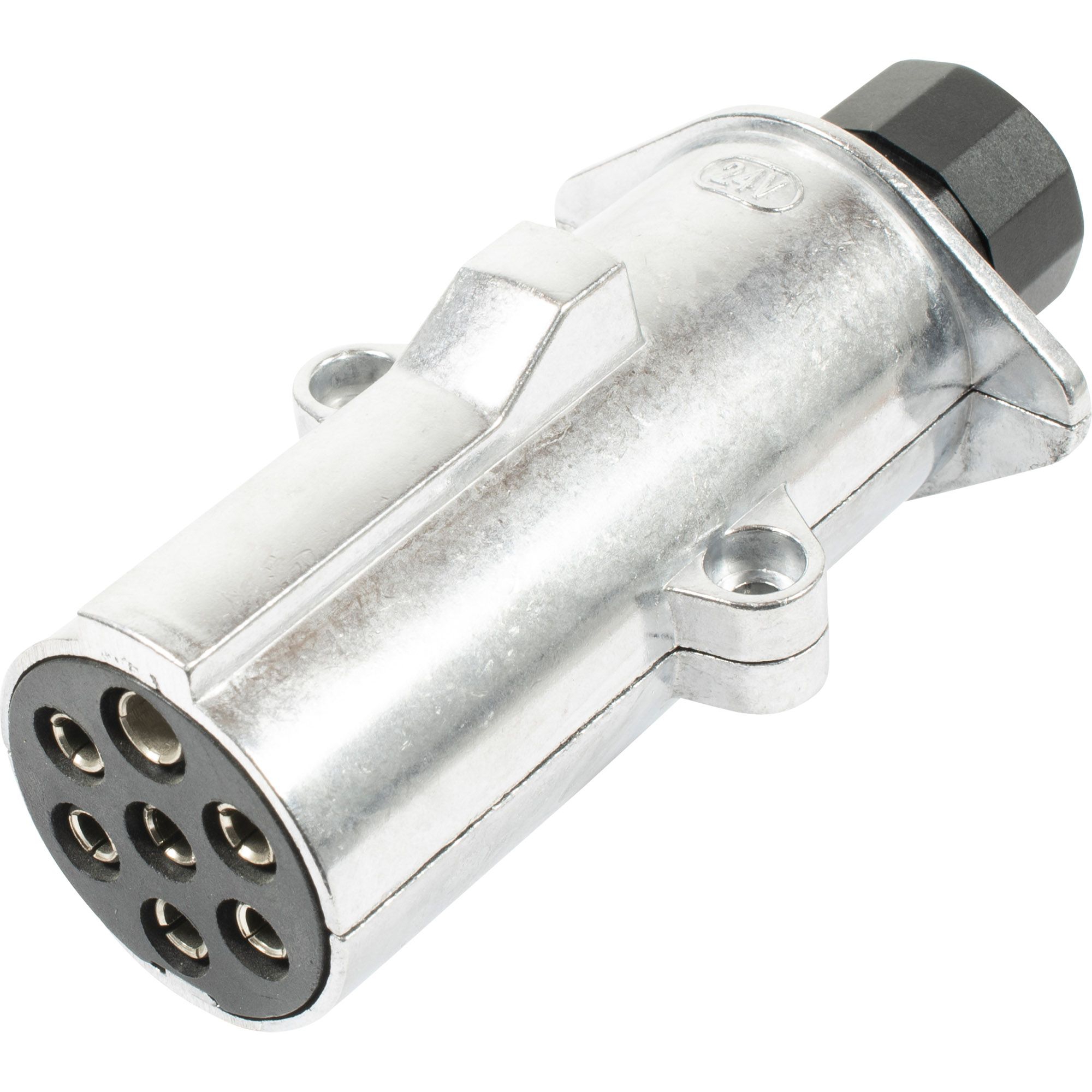 Stecker 7-polig, 24V, Metall, steckbar