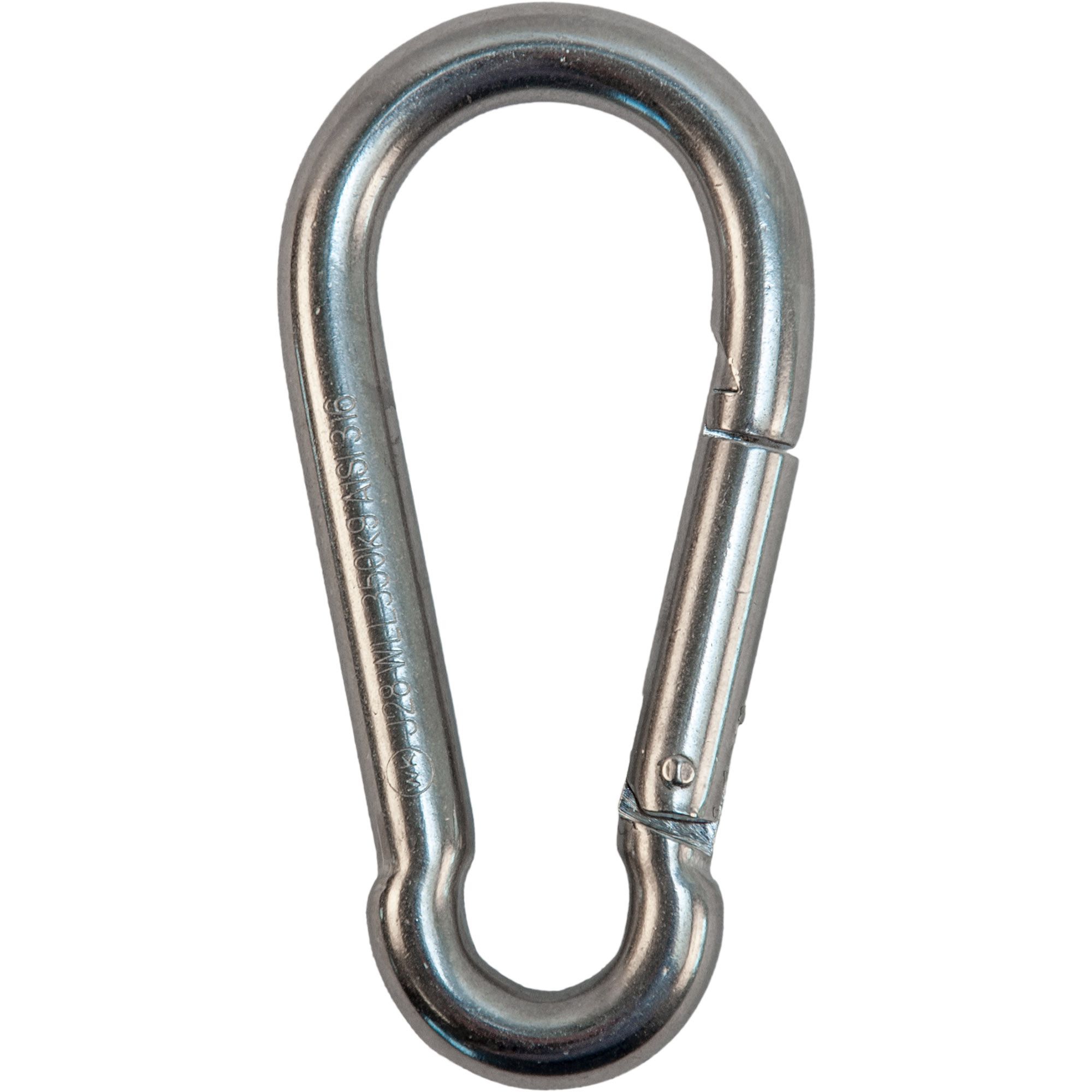 Karabinerhaken V4A, 80 x 8 mm, Tragfähigkeit 230kg