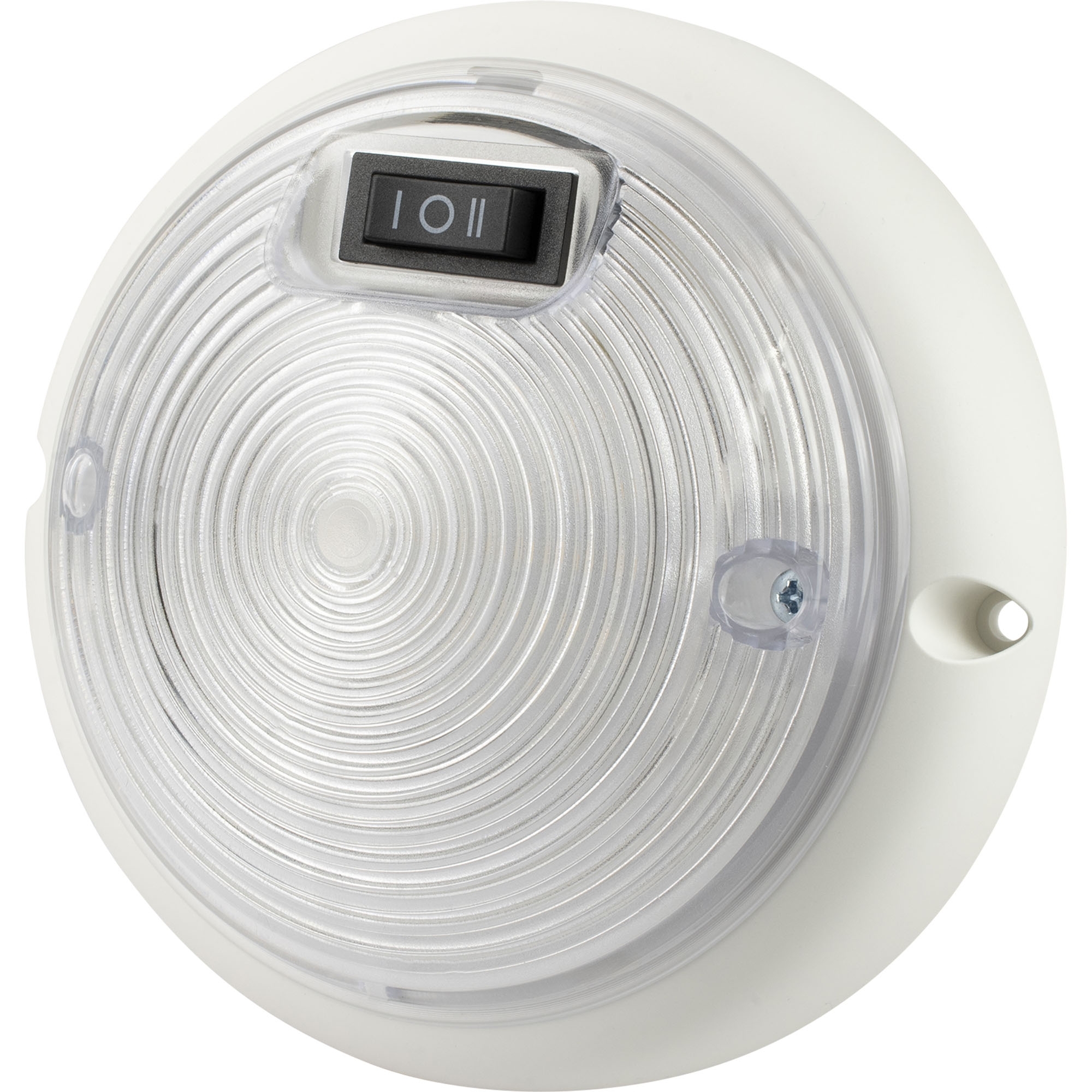 Innenleuchte LED, rund, mit 2-stufigem Wippschalter, 12 - 36 V, 5 W