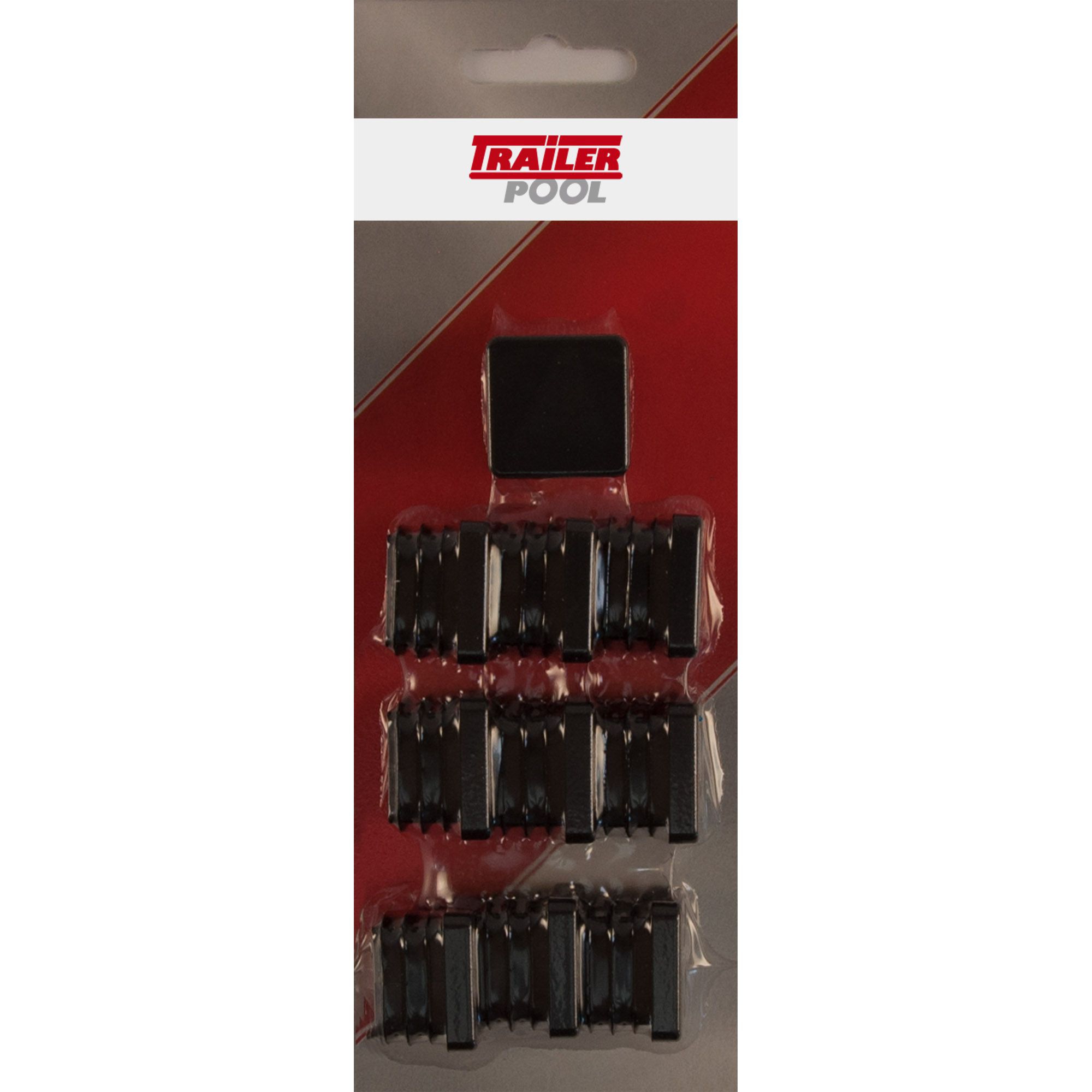 10 x Kunststoff-Stopfen 25 x 25 mm, WS 1,0 - 3,0 mm