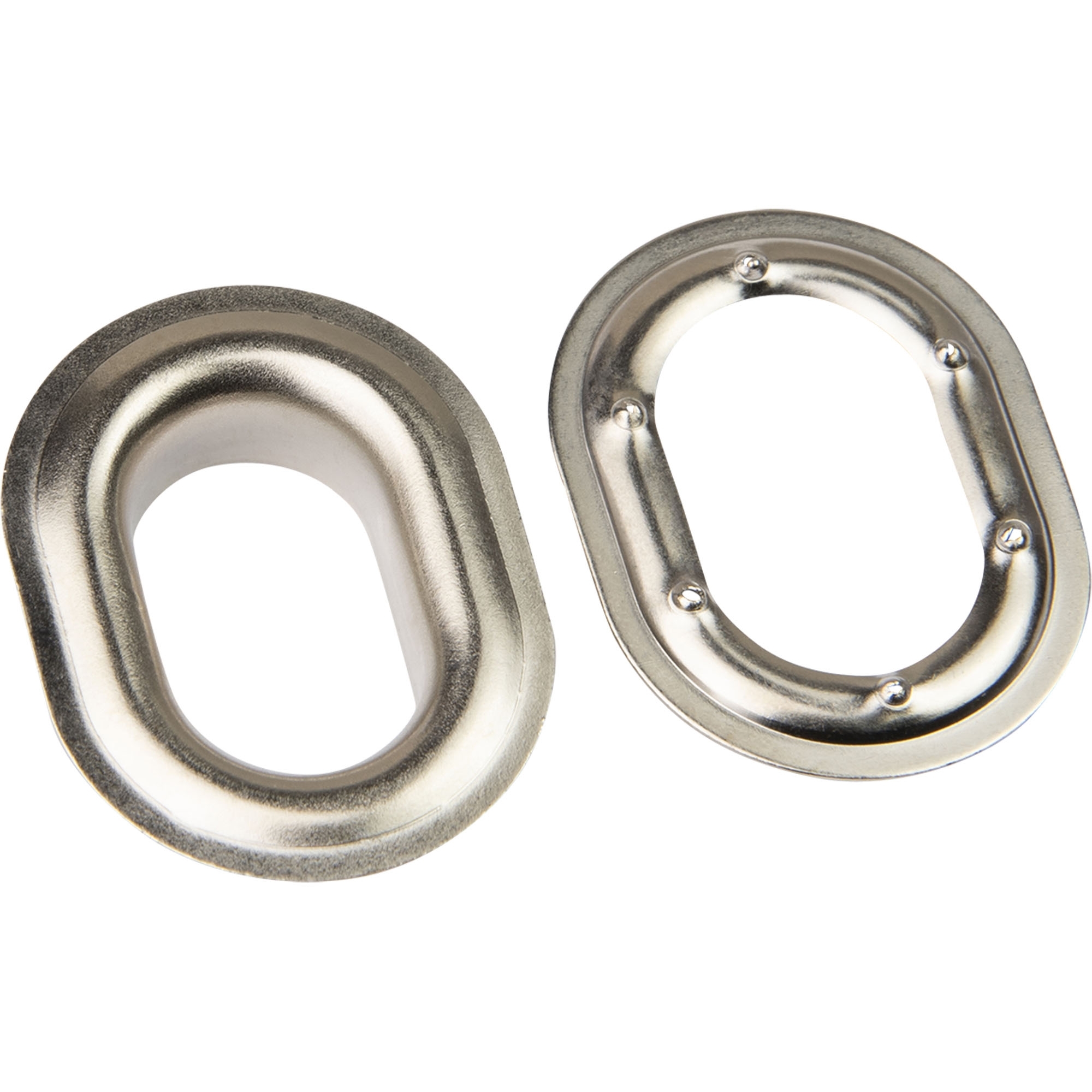 Ovalöse, Messing vernickelt, 22,5 x 13,5 mm