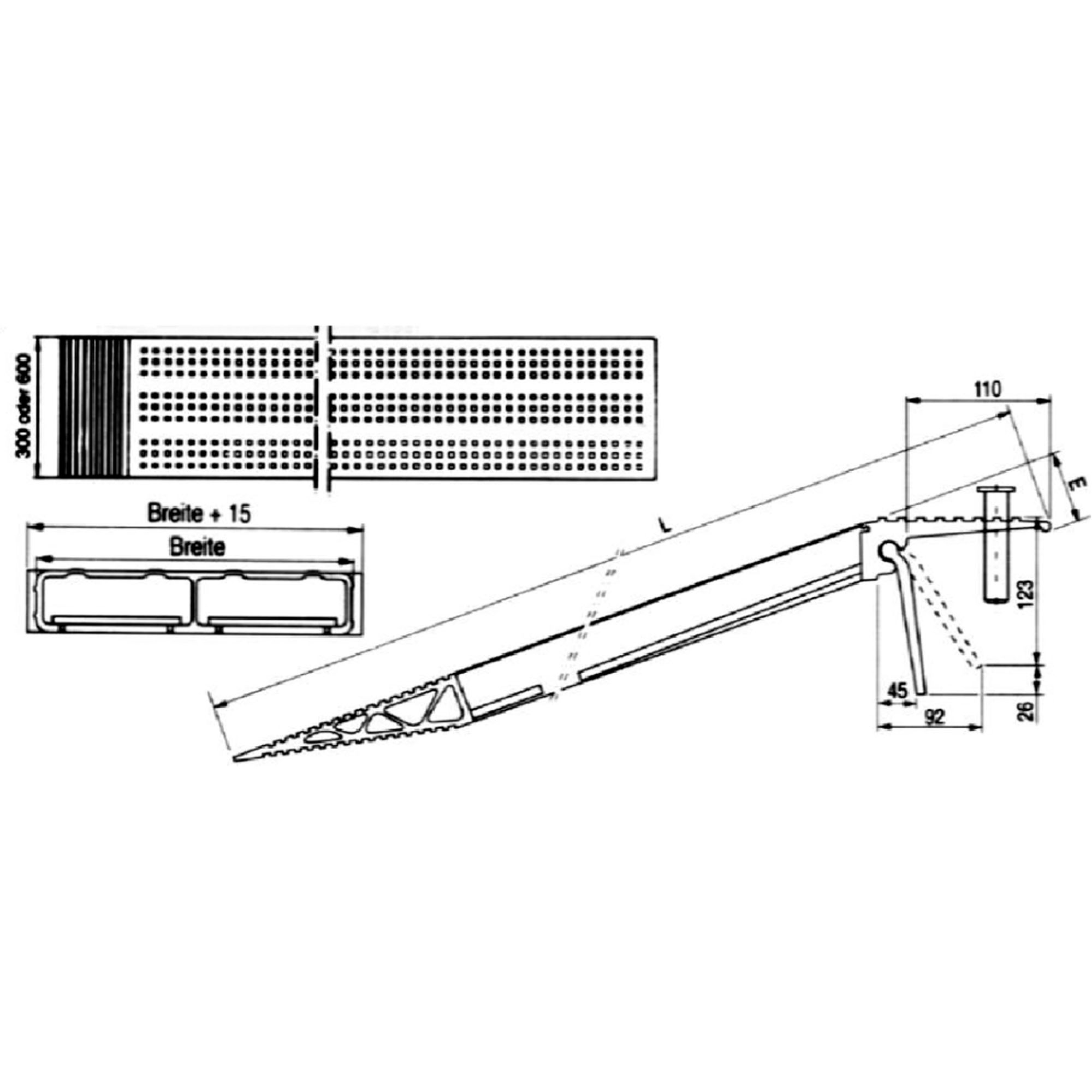 1 Paar Verladeschienen Alu, Länge 1995 mm, 550 kg