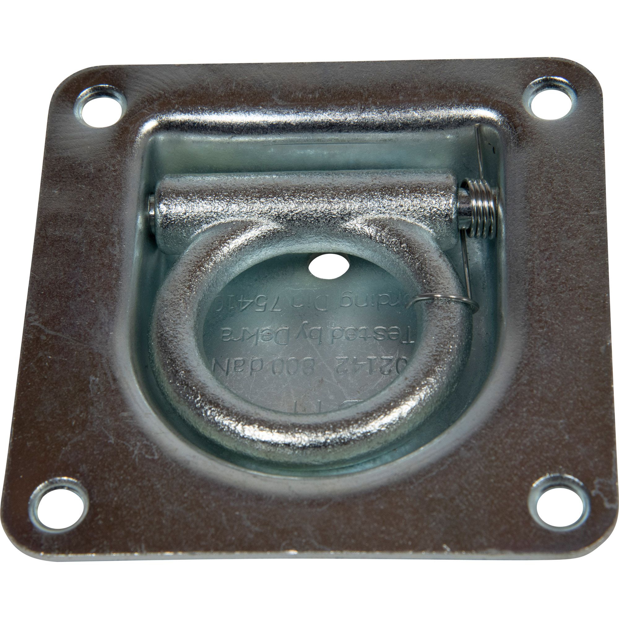Zurrmulde mit Druckfeder, 105 x 105 mm, 800 daN