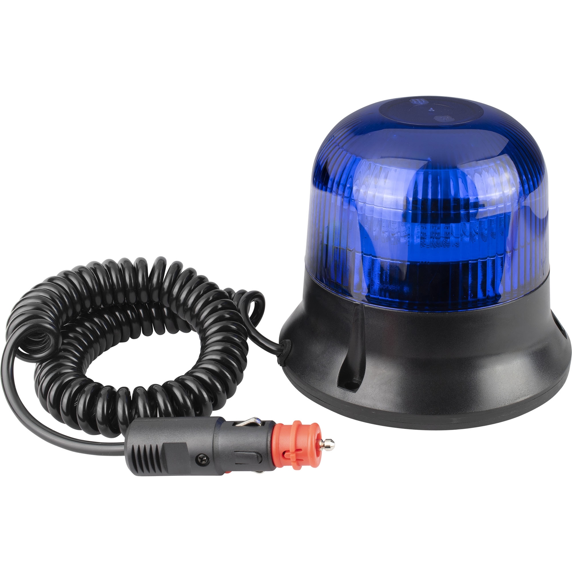 Rundumleuchte LED, blau, mit Spiralkabel und Magnetfuß