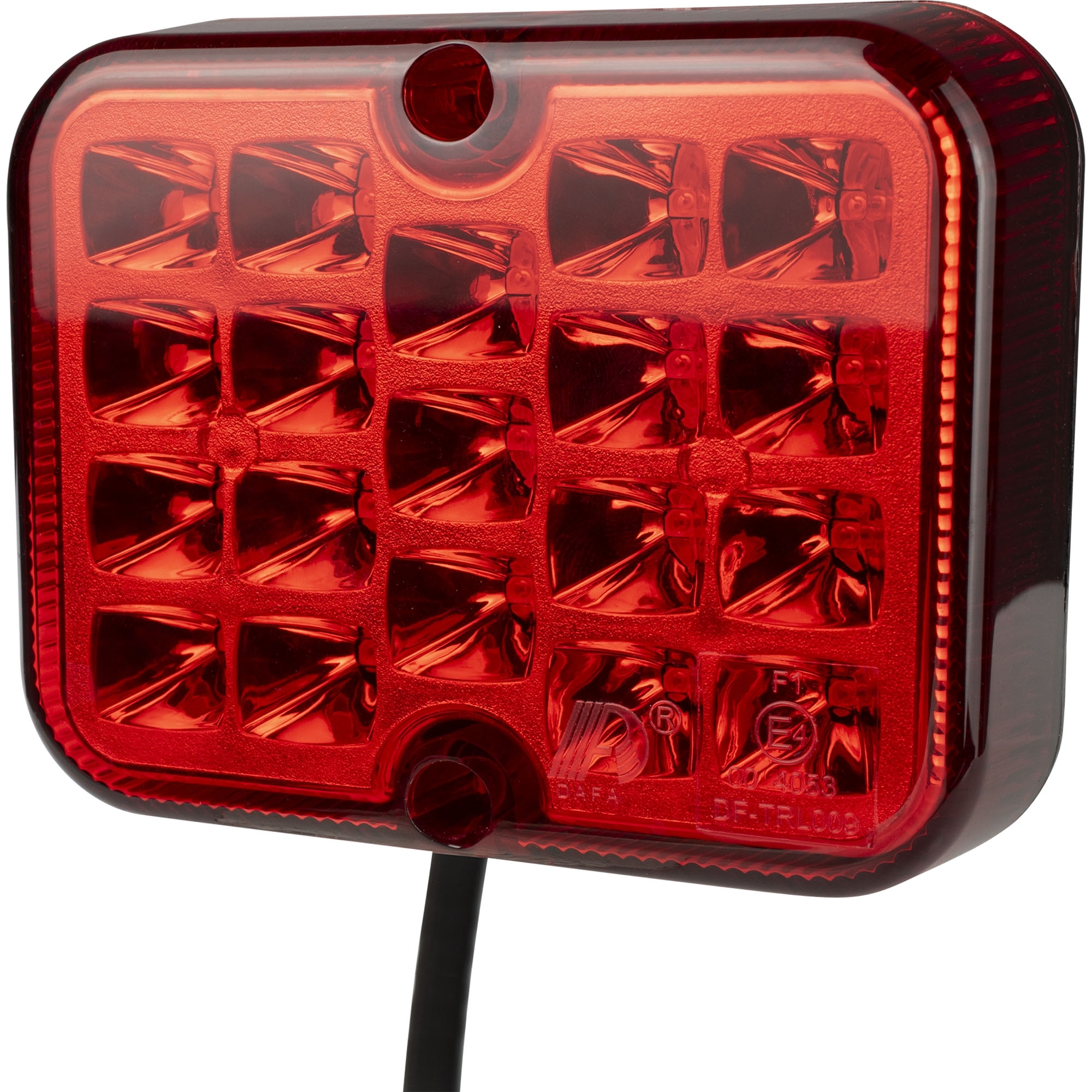 Nebelschlussleuchte LED, eckig, rot, 12 V