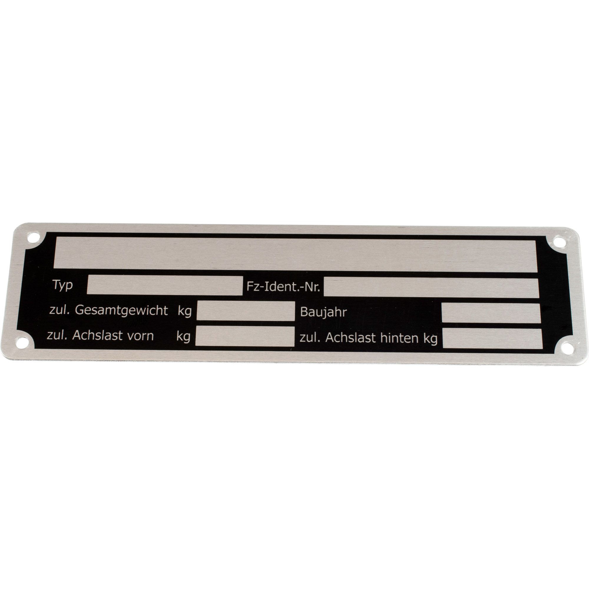 Typenschild, 150 x 35 mm, zum Schrauben