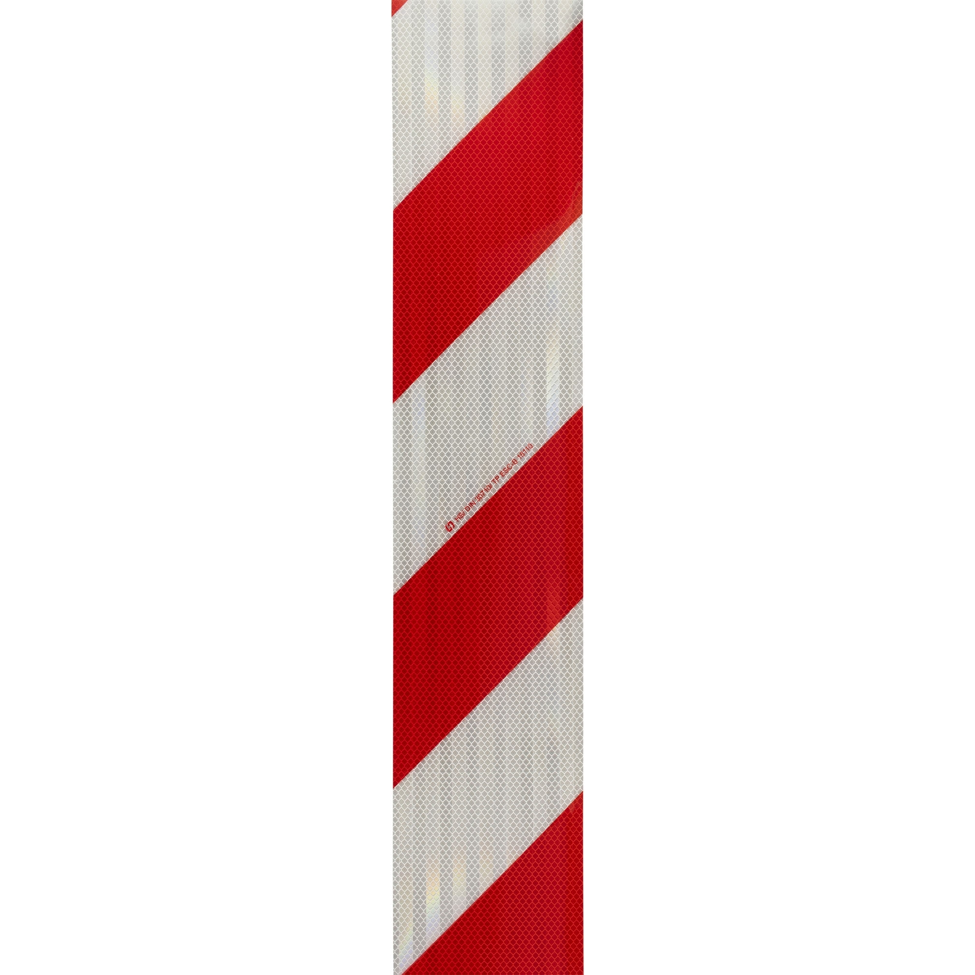 Warnmarkierungsfolie DIN 30710, rot/weiß, linksabweisend, Preis pro m
