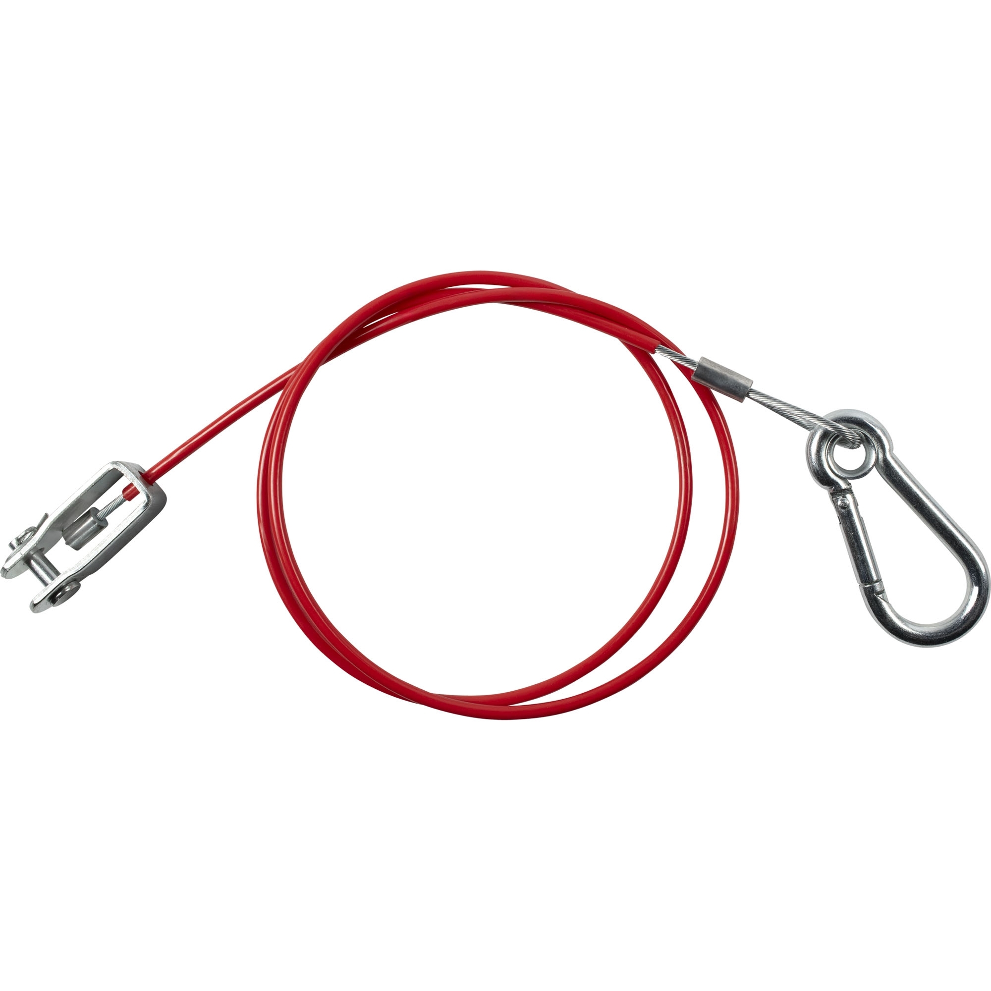 Abreißseil mit Gabel und Bolzen, L 1050 mm, rot