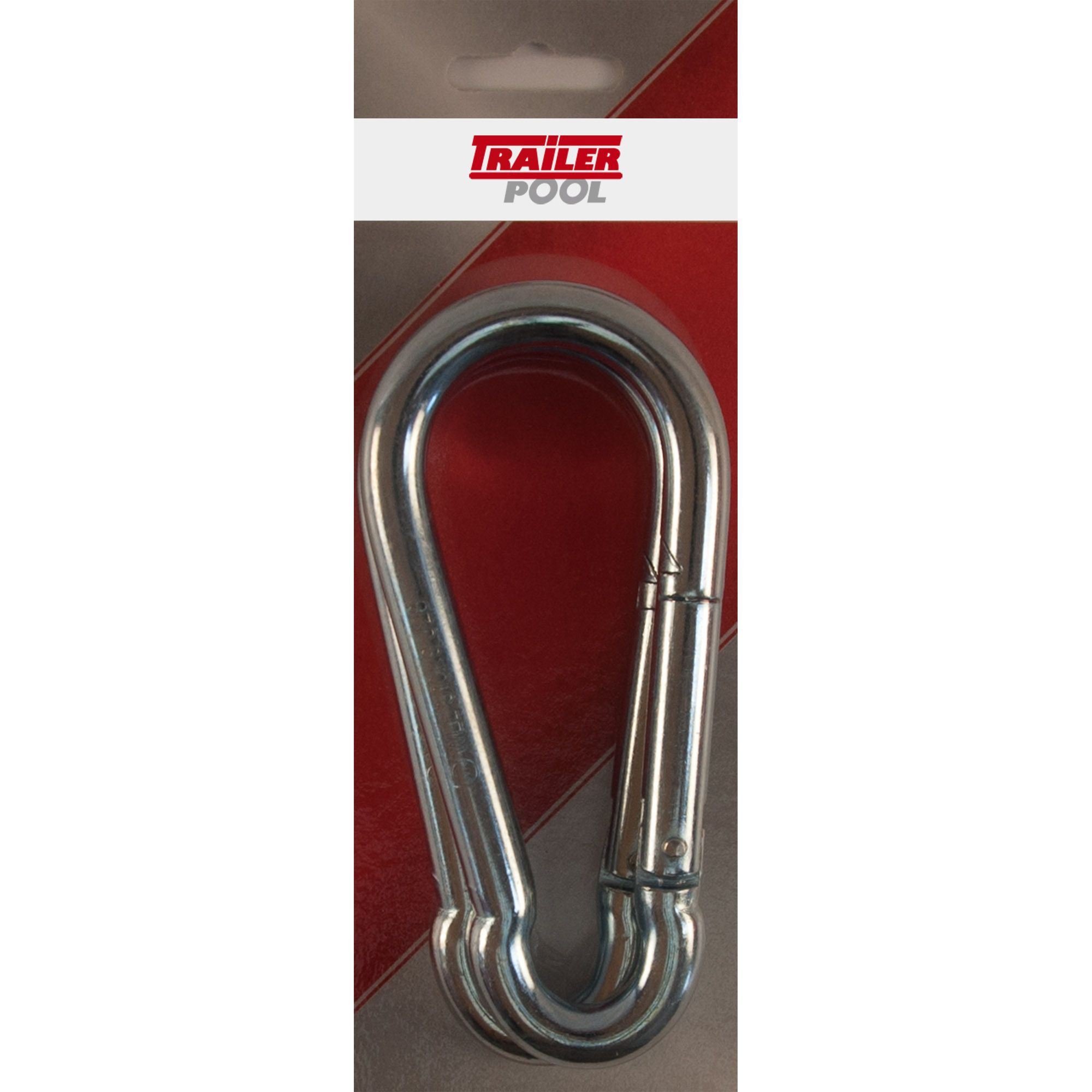 2 x Karabinerhaken 140x12 mm, Tragfähigkeit 510 kg