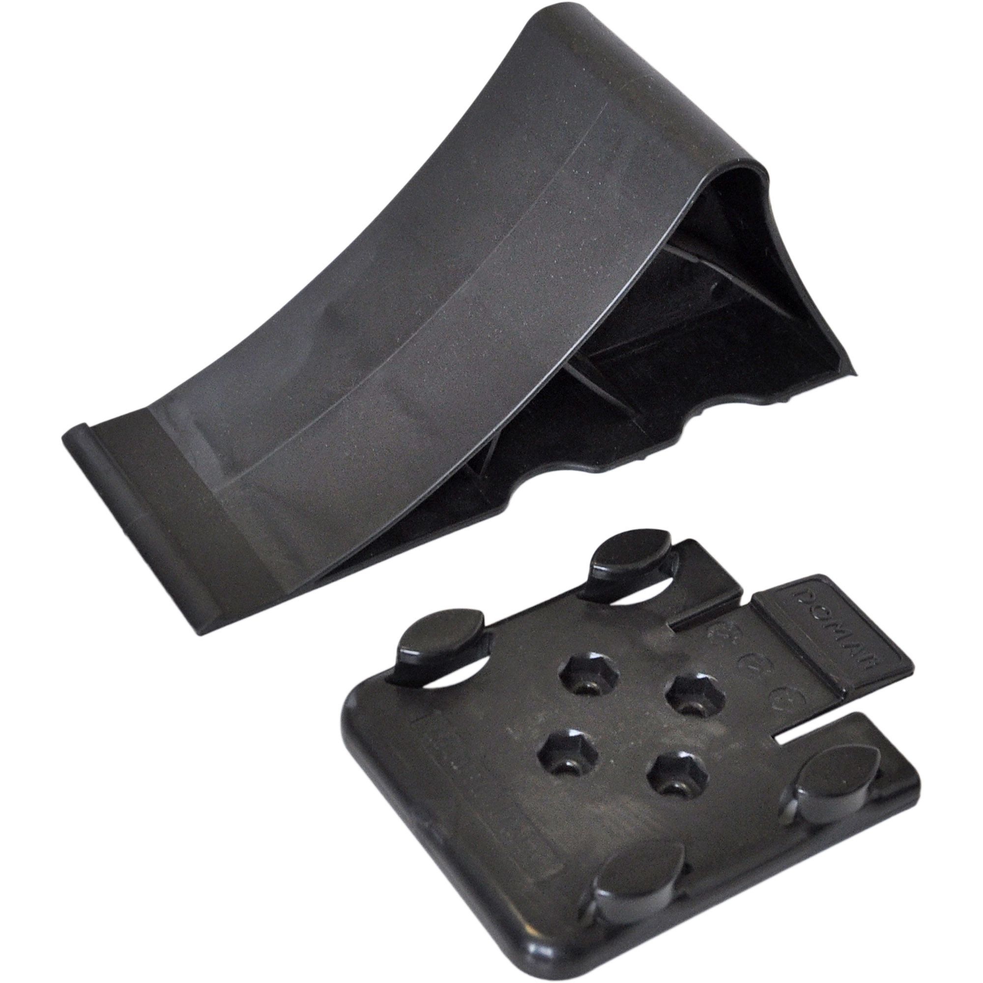 Unterlegkeil+Halter, L 225 mm, R bis 251 mm, Kunststoff, schwarz