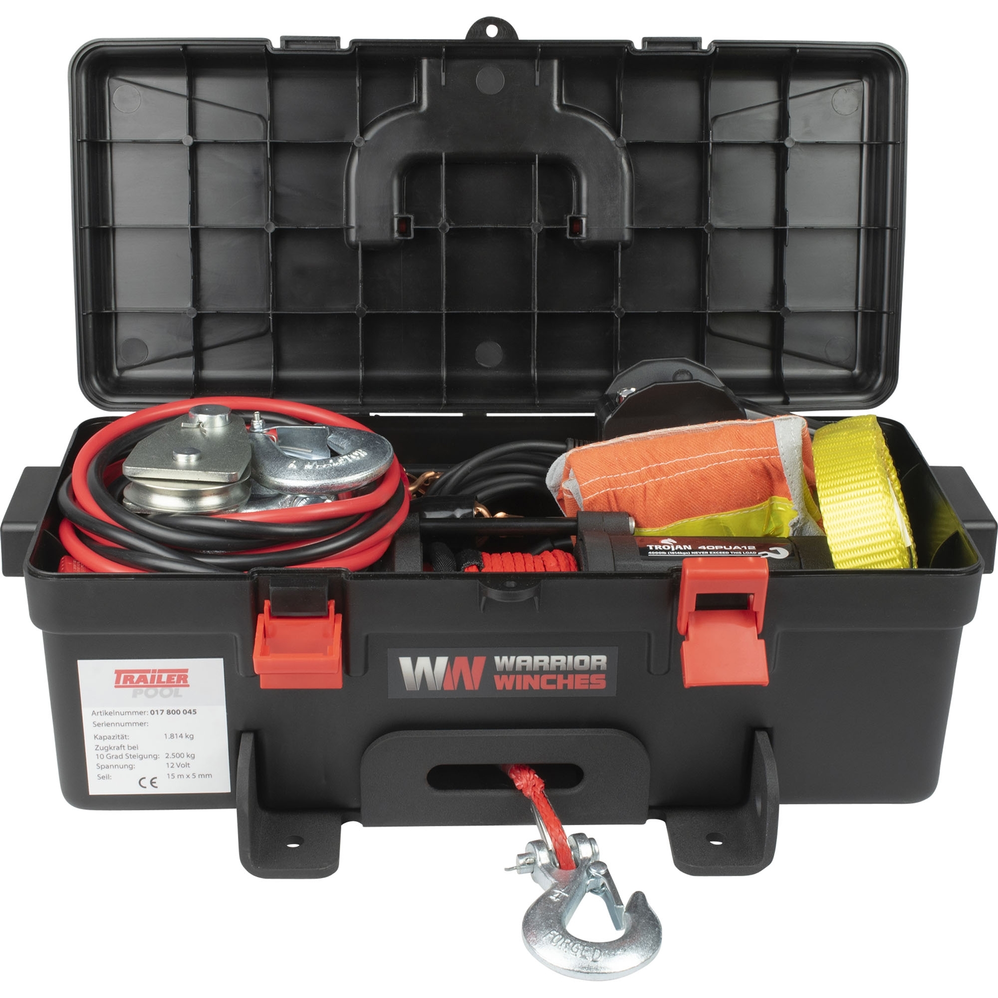 Mobile Seilwinde, 12V, Zugkraft 1814 kg