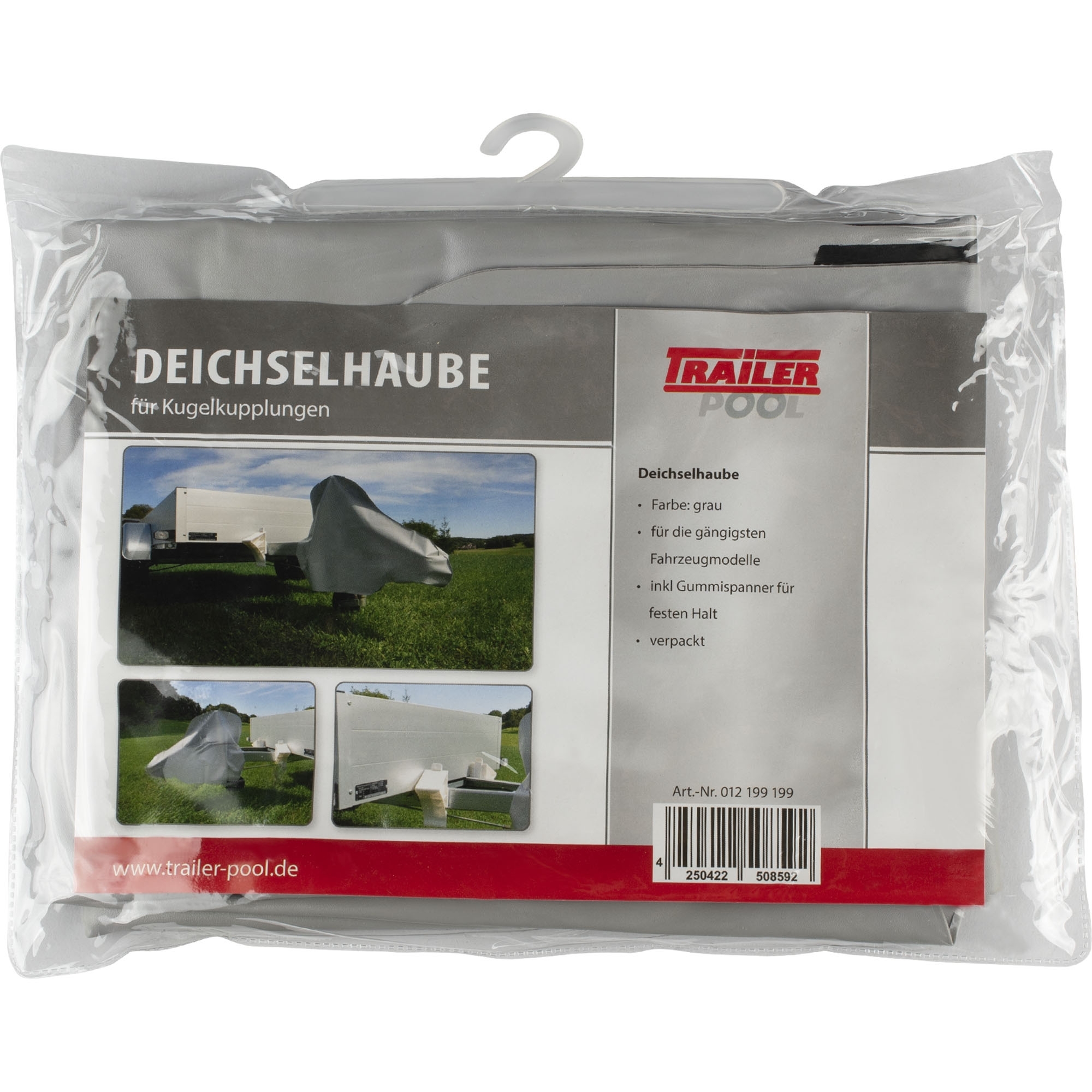 Abdeckhaube für Deichseln/Kugelkupplung grau