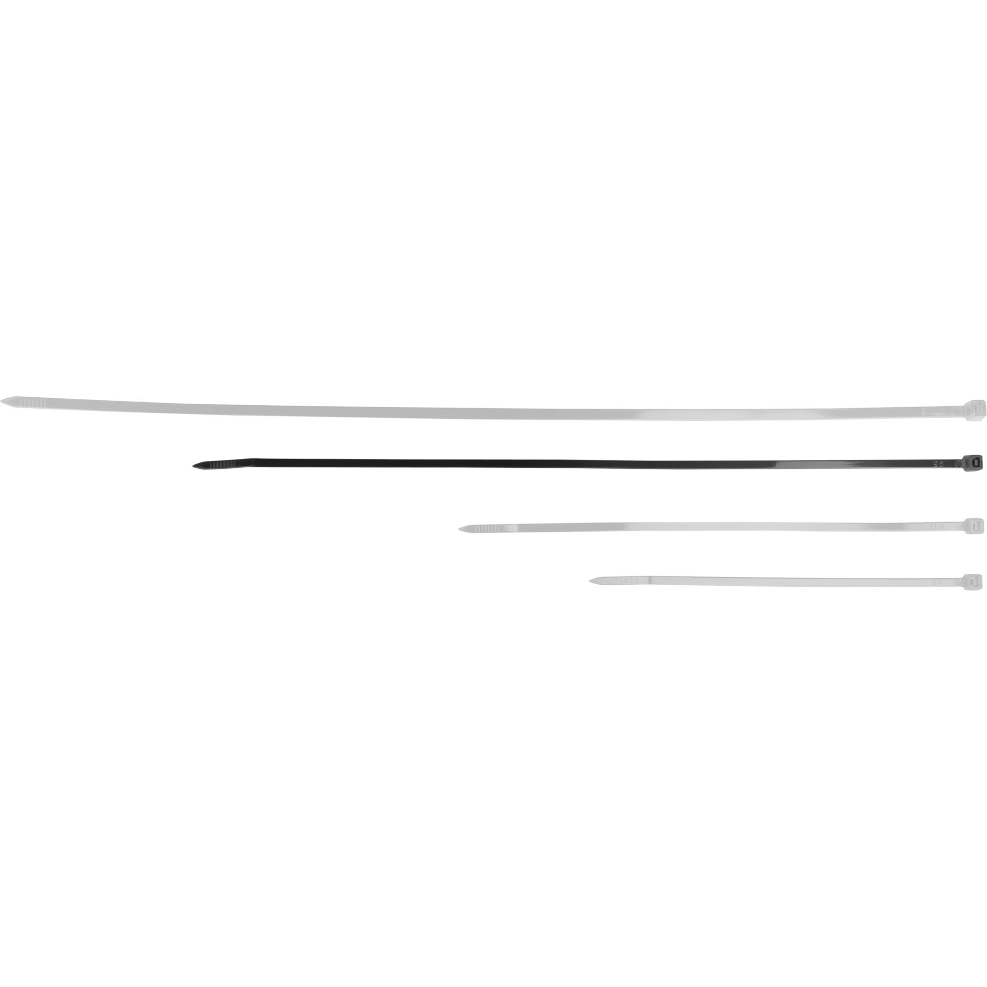 Kabelbinder 100 Stk, 4 x 300 mm, schwarz