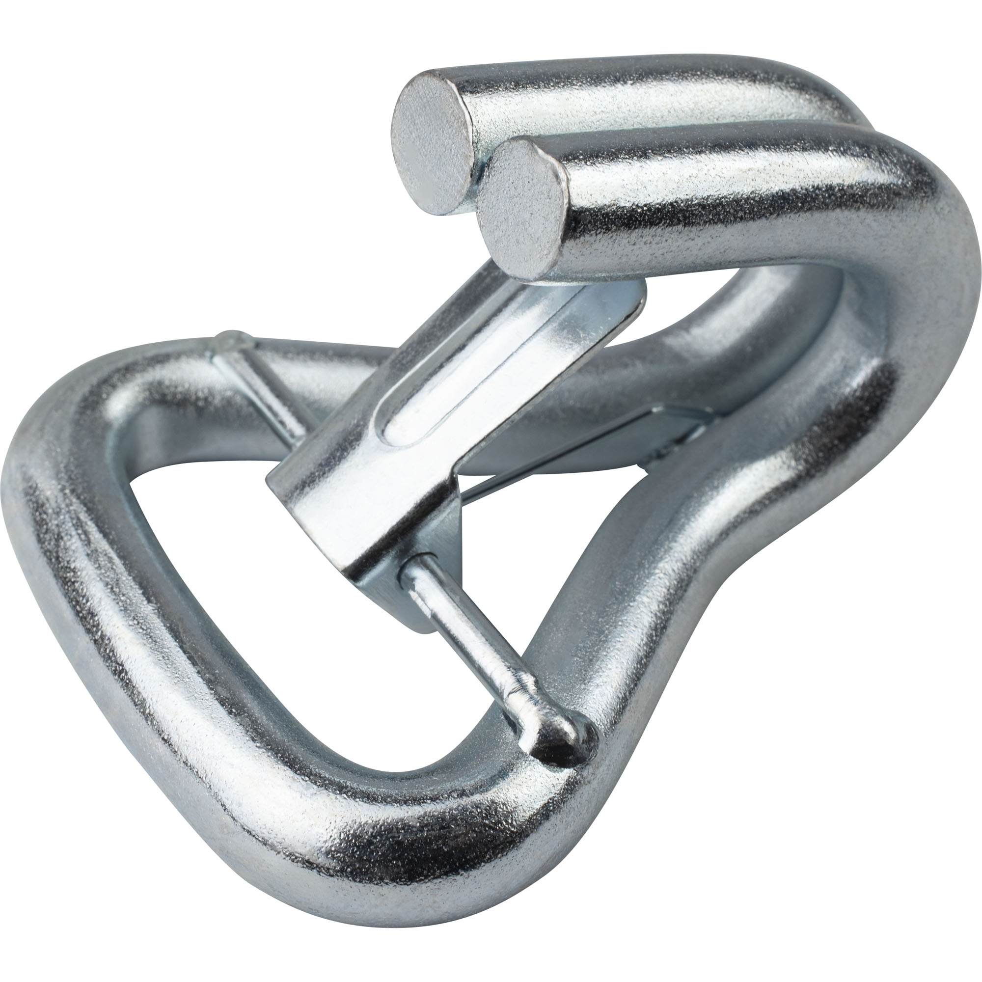 Spitzhaken mit Sicherung für Gurtband 50 mm