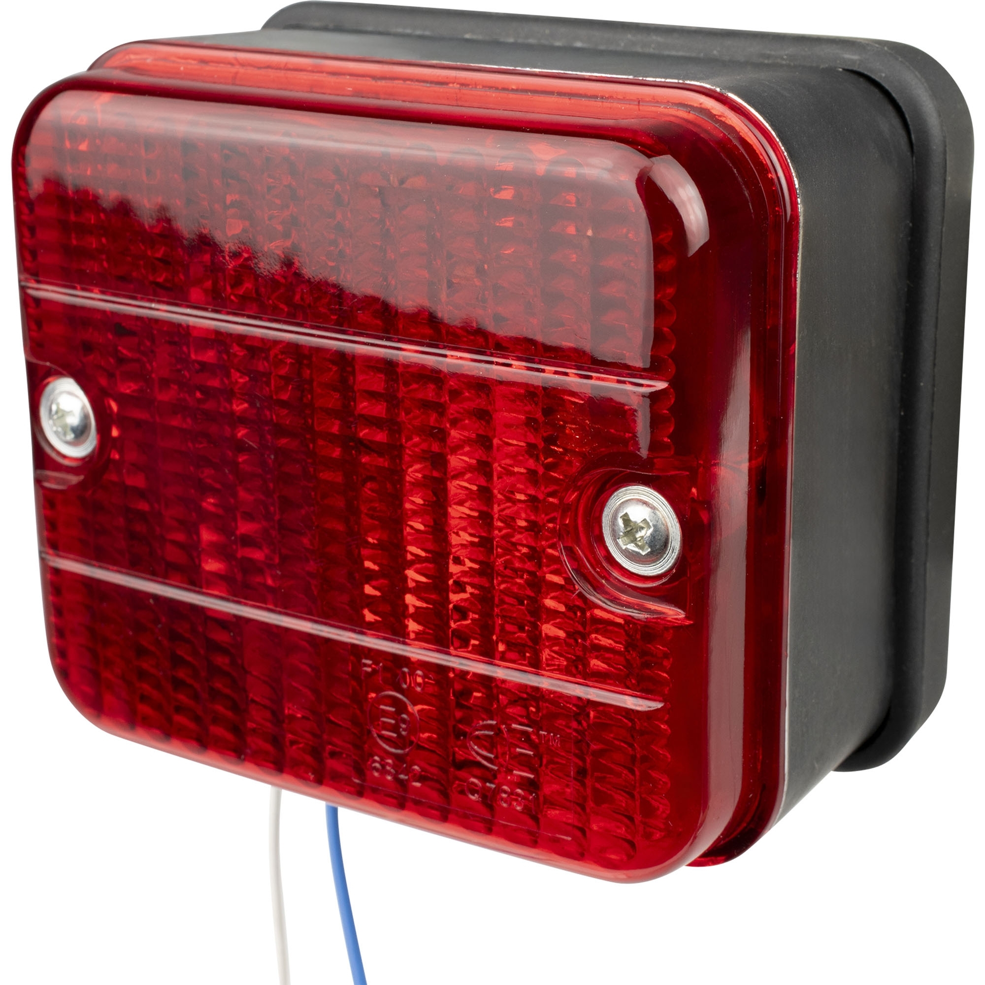 Nebelschlussleuchte, eckig, mit Halter, rot, 12 V