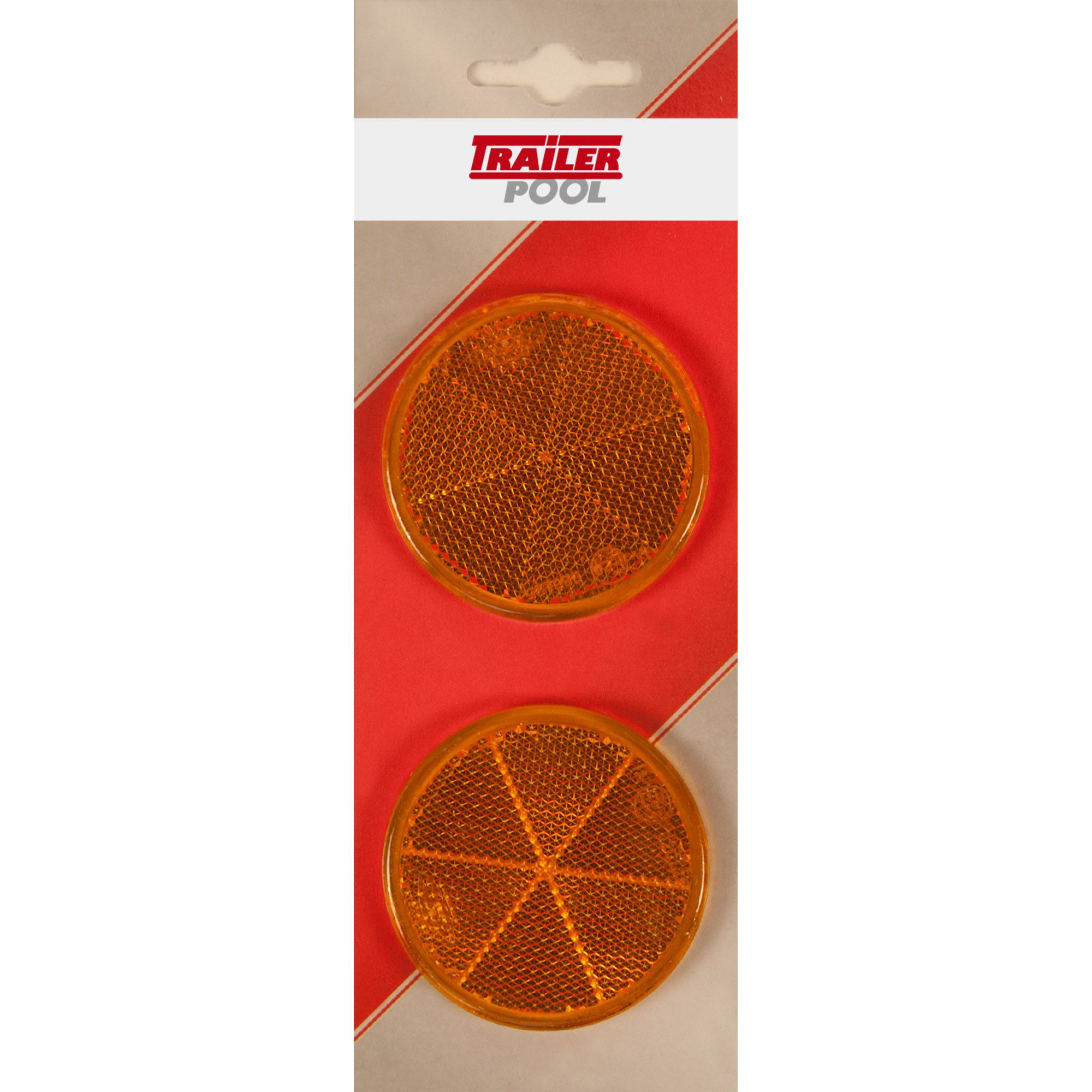 2 x Seitenrückstrahler  60 mm, gelb, zum Kleben