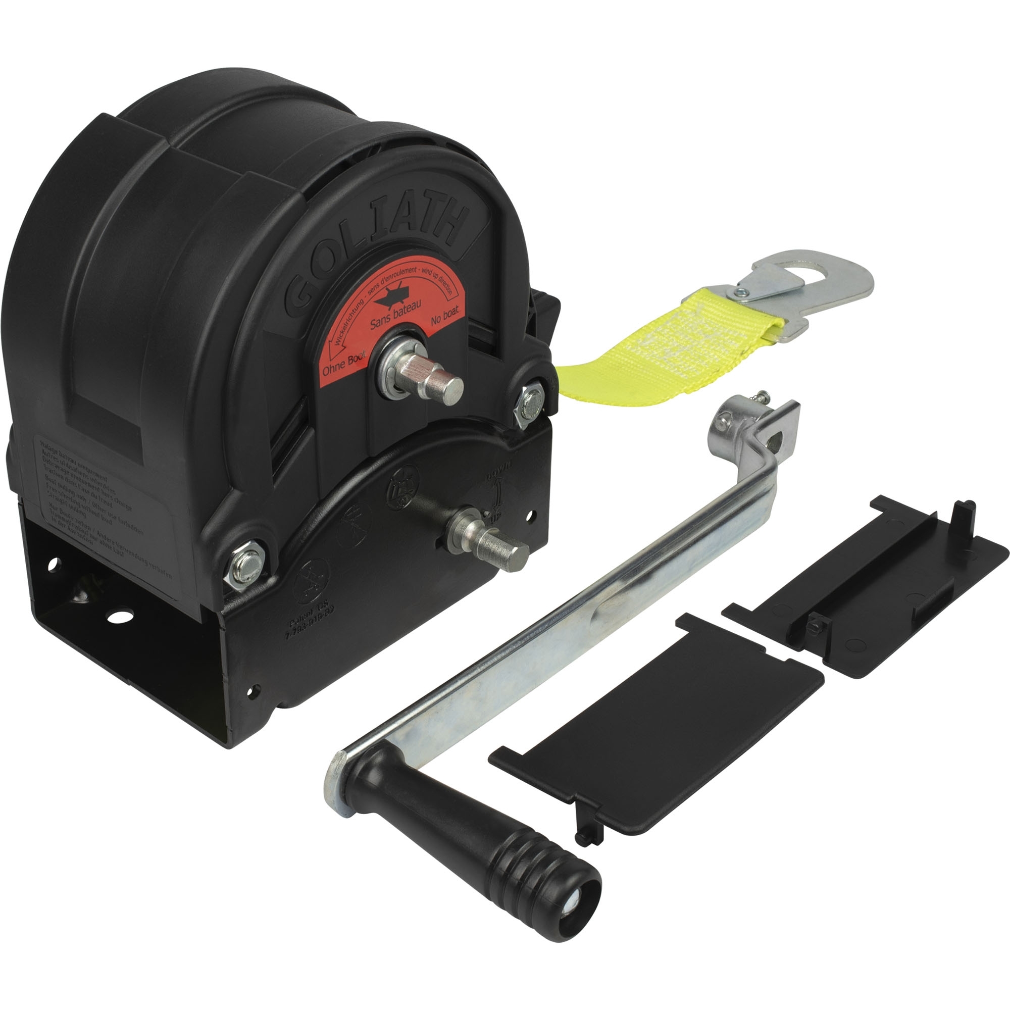Handseilwinde, TS900, 900 kg, Band 8 m, gelb