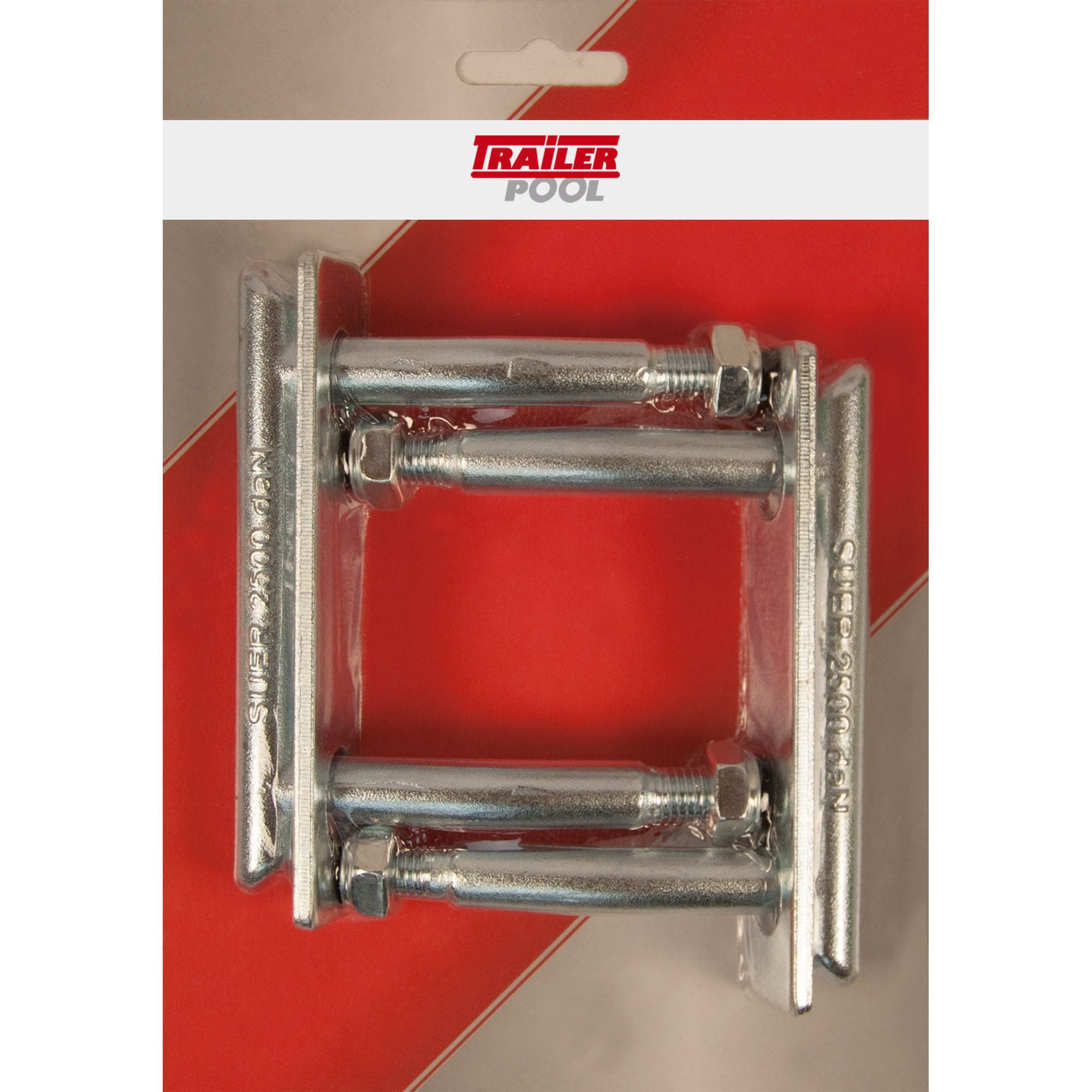 2 x Zurrbügel, 75 x 89 mm, 2500 daN