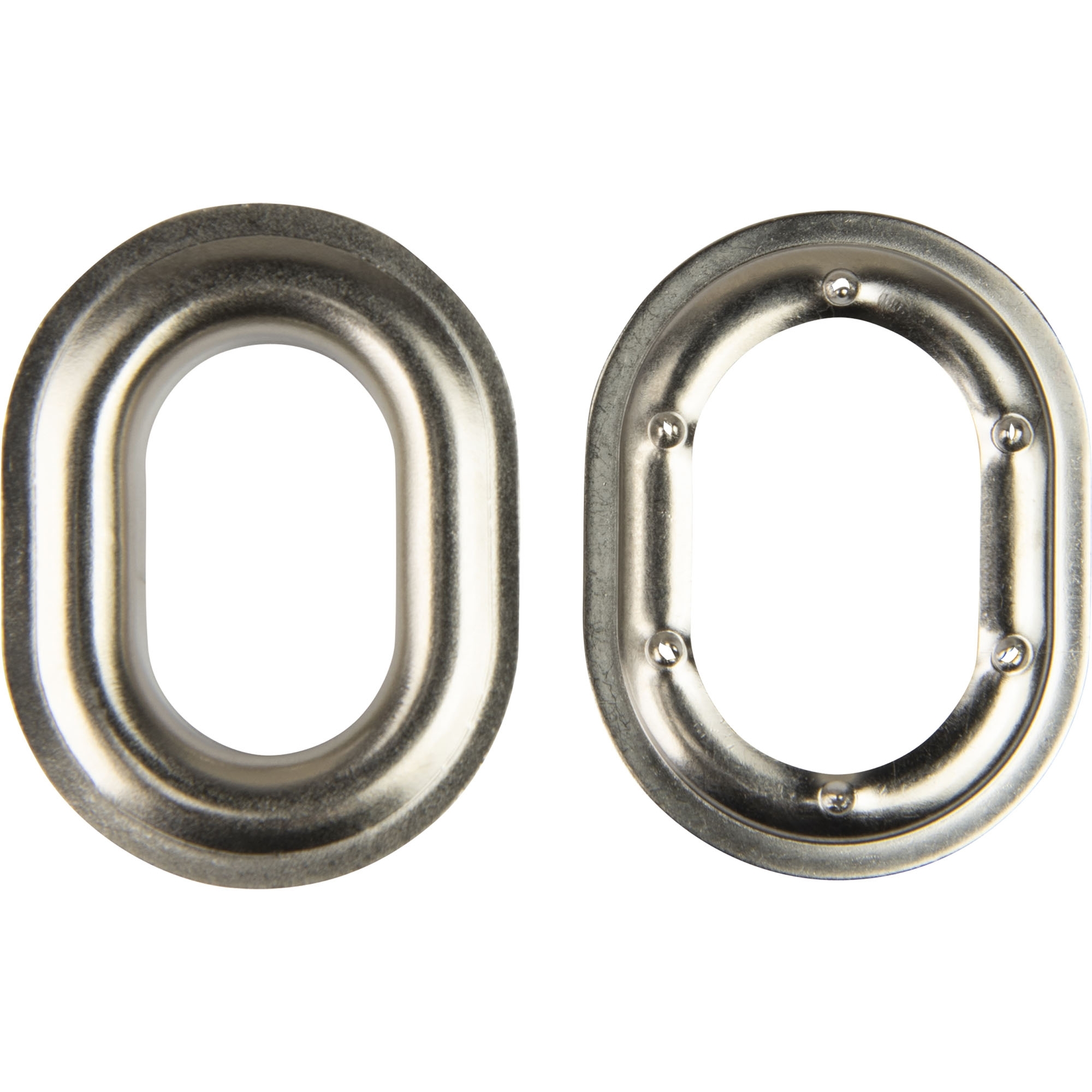 Ovalöse, Messing vernickelt, 22,5 x 13,5 mm